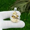925 Sterling Silver Natural Brecciated Mookaite Citrine Daughter Pendant Jewelry