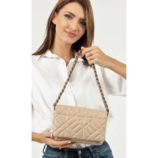 Gesteppte Nerz-Umhängetasche für Damen mit Kette