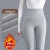 Northeast Fleece-Lined High Waist Warm Pants for Middle-Aged Women - Plus Size, Tummy Control, Autumn/Winter.