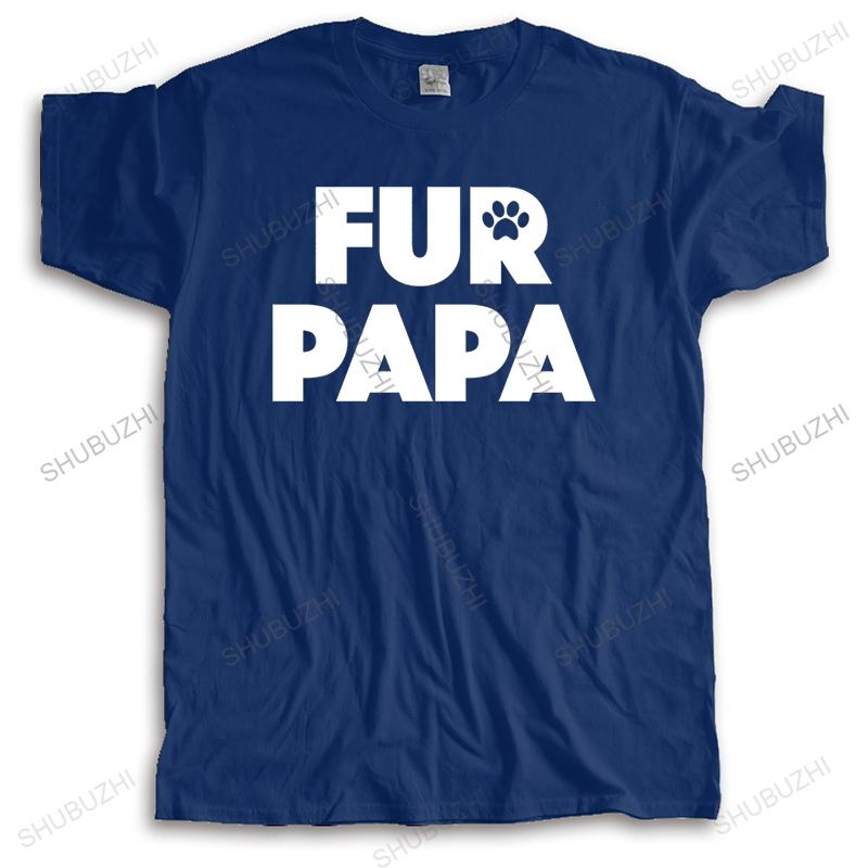 

summer tshirt men brand teeshirt Fur Papa Mens Funny TShirt Gifts For Dads or Grandpas Colors Available Dog Lover TShirt S
