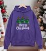 Merry Christmas Bow Trees Printing Hoody Men All-Match Autumn Sportswear Oversized Comics Streetwear Casual Fleece Hoodies
