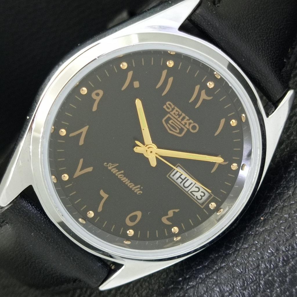 

VINTAGE REFURBISHED SEIKO 5 AUTOMATIC 6309A JAPAN MENS ARABIC WATCH a701737-5 R206c-a701737