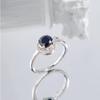 Elegant Fancy Designer Silver Earring Ring for Women Natural Precious Diffusion Sapphire Gems Fine Jewelry Wedding Party Gift