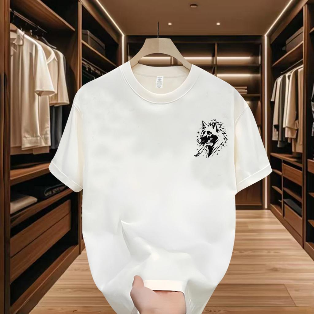 Cross-Border Exclusive Explosive Goods, Good Goods 100% Pure Cotton High-End Short-Sleeved Fashion Casual Versatile Loose T-Shirt Tide