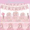 Disposable Party Supplies For 21st Birthday Pink Plates Cups Napkins And Tablecloth Set