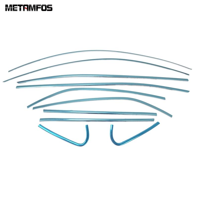 For Toyota Camry 2018 Upper+Lower Window Sill Frame Strip Cover Trim Sticker Accessories Car Styling