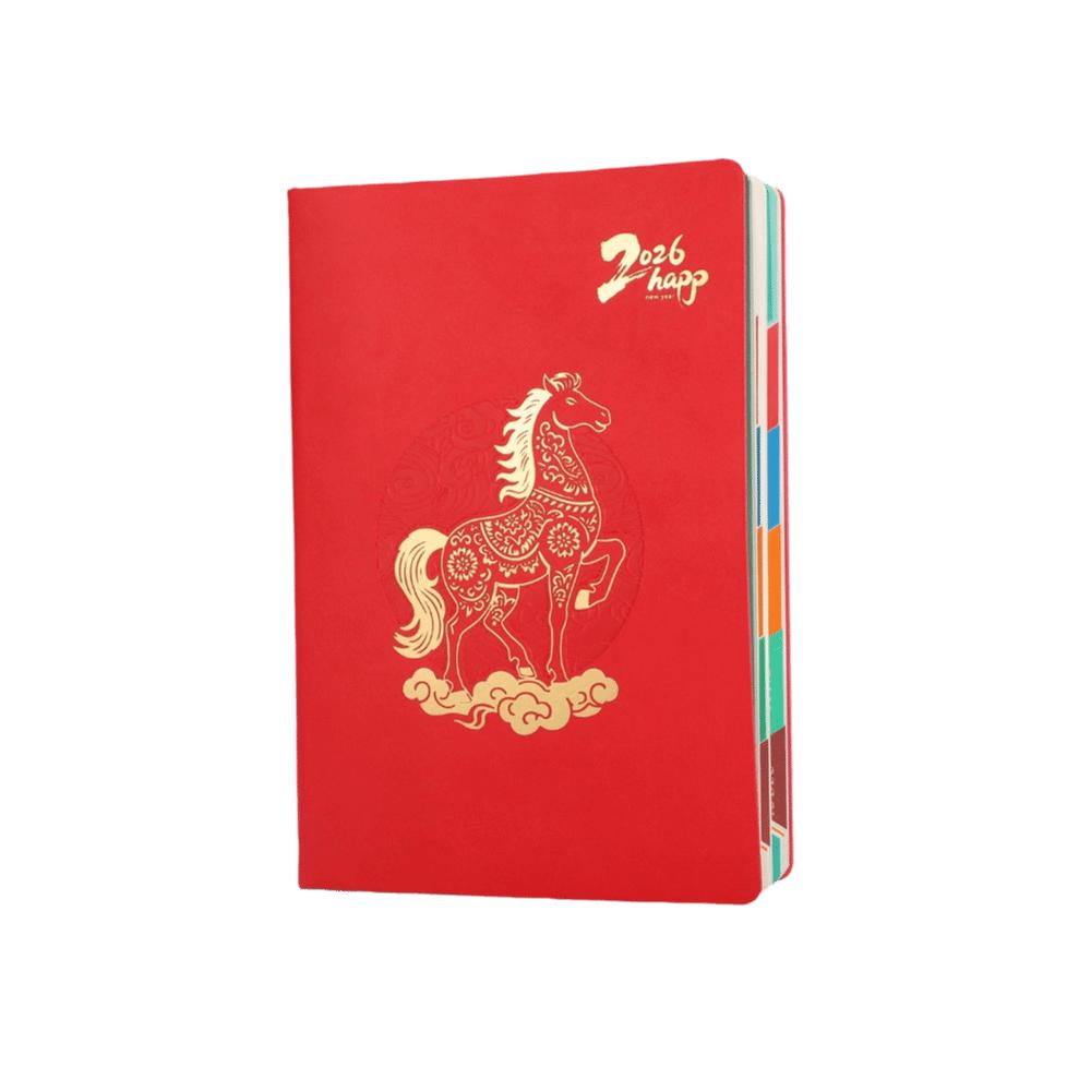 

Textured PU Daily Journal 320 Sheets Schedule Book Office Supplies Daily Planner Travel