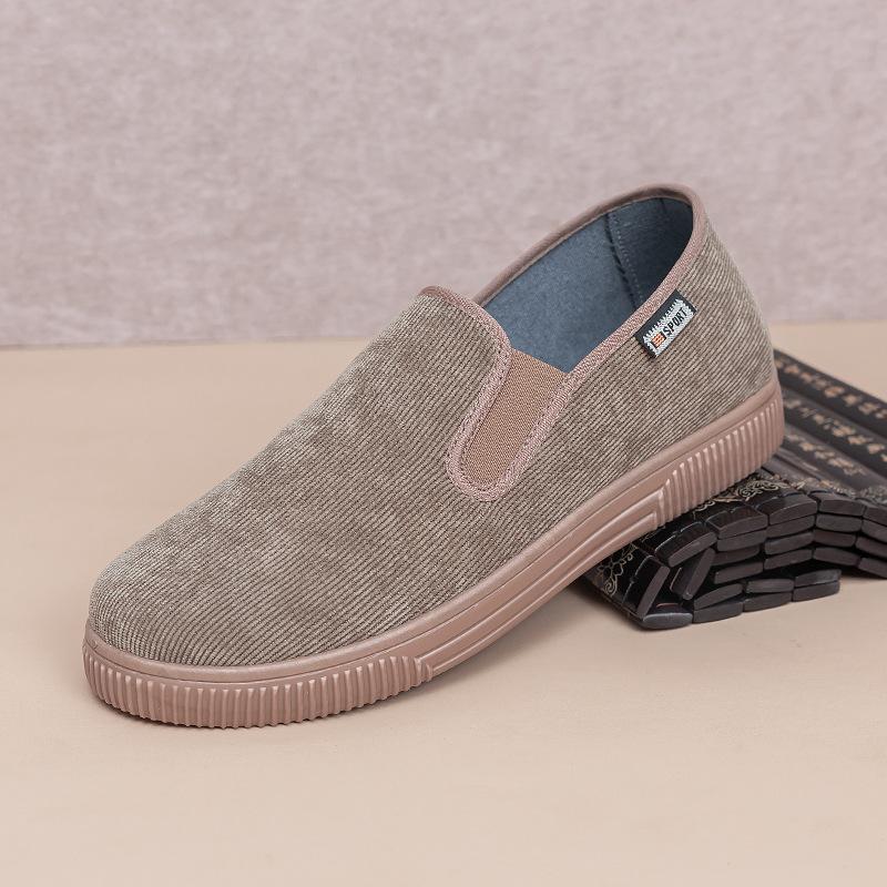 

Shoes men s spring new comfortable soft-soled one-pedal canvas shoes breathable non-slip single shoes outdoor shoes 44