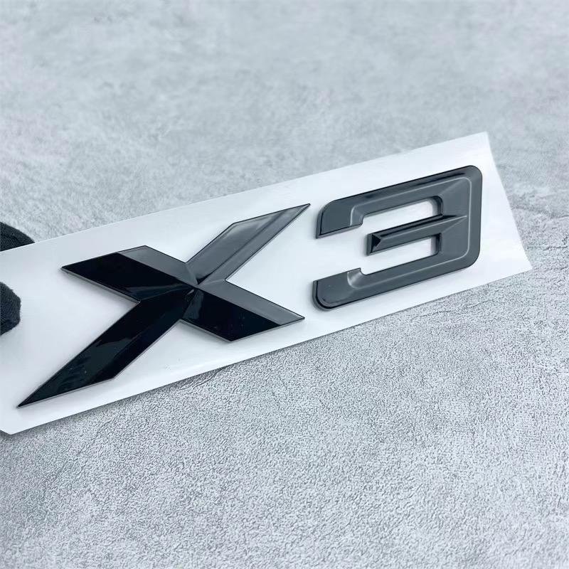 3D ABS Logo X3 Emblem Letters Badge Car Rear Trunk Sticker For BMW X3 F25 E83 G01 G45 Xdrive 20d 30d 20i 28i 30i 35i Accessories BX9