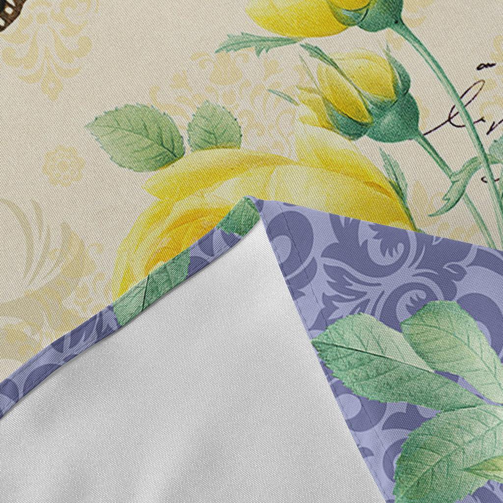 Antique Plant Flower Butterfly Round Table Cloth Festival Dining Waterproof Tablecloth Table Cover For Wedding Party Decor