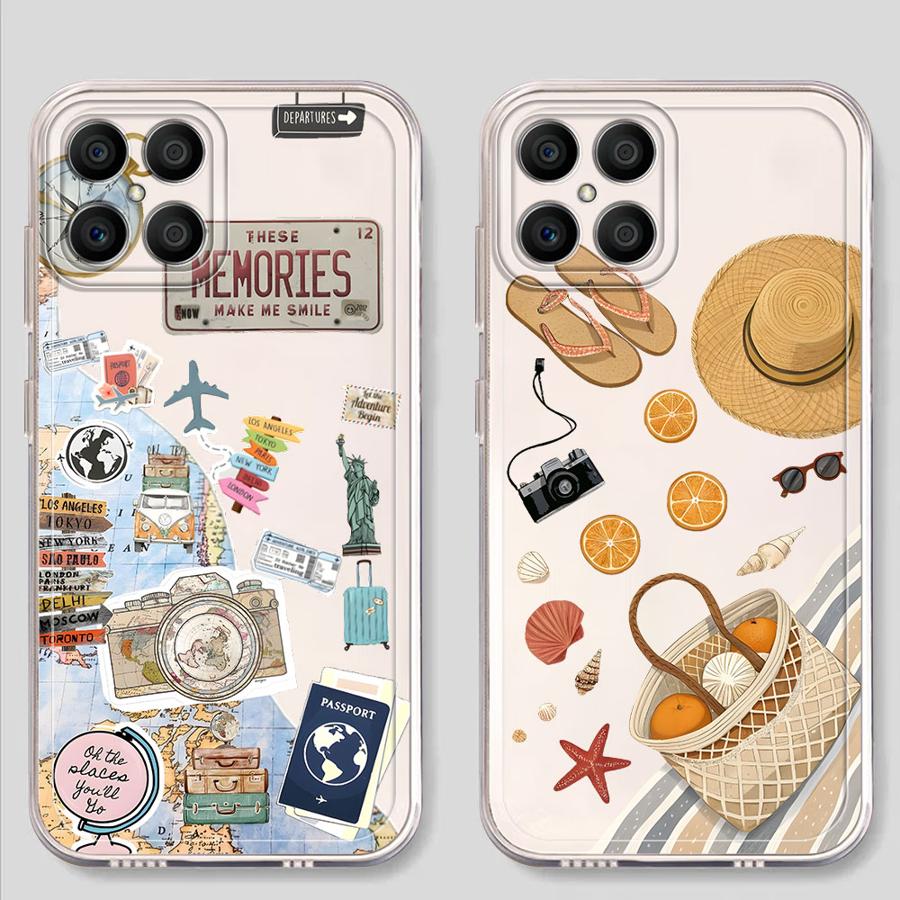 Beach Travel Soft Phone Cover Case for Honor X9b X8 X8b X9a X7b 90 Lite X8a