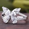 Hot selling and trendy exquisite women's micro inlaid zircon butterfly ring