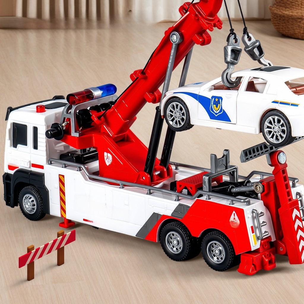 Childrens Trailer Clearing And Rescue Vehicle Toy Car With Light And Sound For Kids Learning And Play