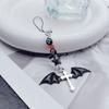 Halloween Gothic Punk Bat Phone Charm for Women Men Cross Pendant Mobile Phone Chain Y2K Bowknot Heart Lanyard Keychain