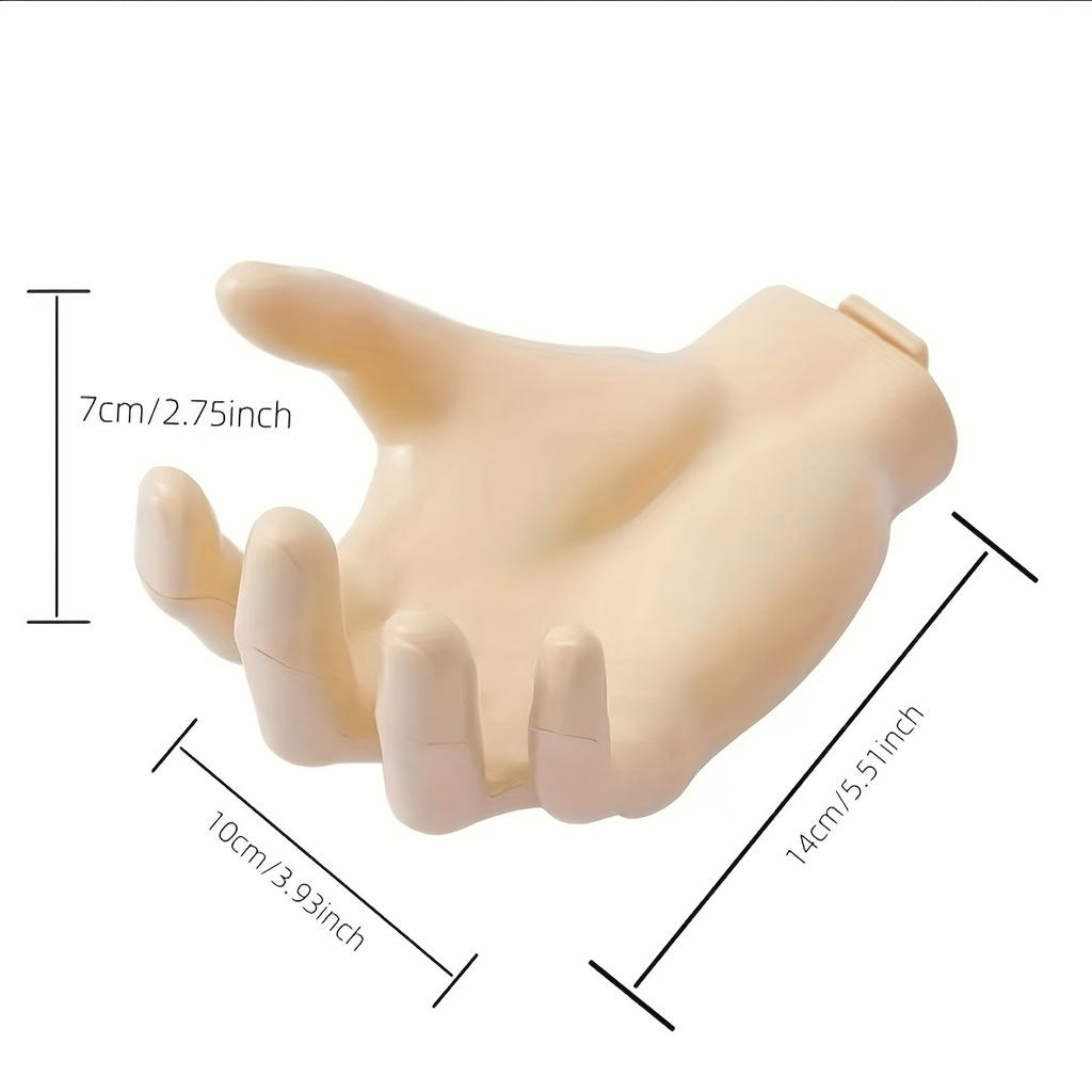 1pc Hand shape , Traceless Punch-free Wall Hook, Durable Hook for Keys, Hats, Towels, Toiletry, Self-Adhesive Household