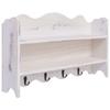 Day and Night - Day and Night White Wooden Wall Coat Rack 50x10x30 Cm