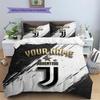 Custom Name Juventus Football Club Pattern Bedding Quilt Set  Home Decoration  Gift (1 * Duvet Cover + 2 * Pillowcase  Without Core)