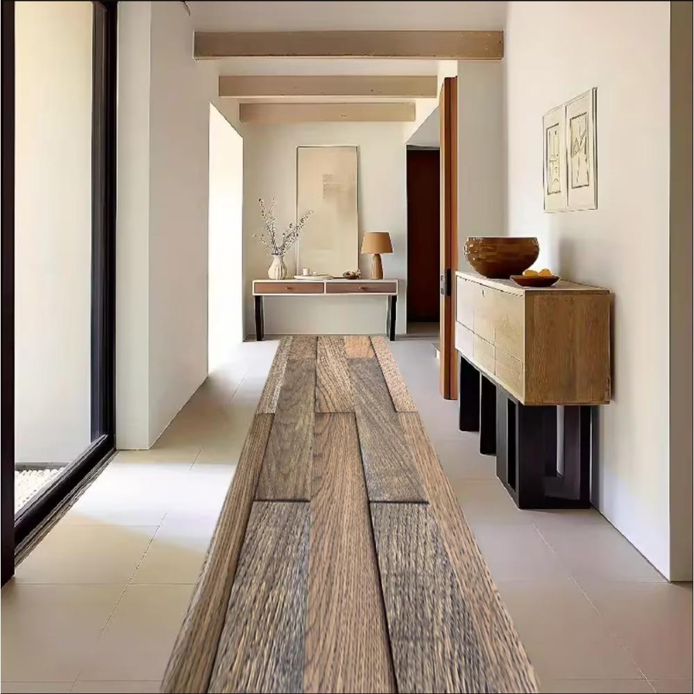 Luxurious Imitation Wood Themed Carpet Anti Slip Easy Clean and Durable Perfect for Home Kitchens Corridors or Vacation Homes
