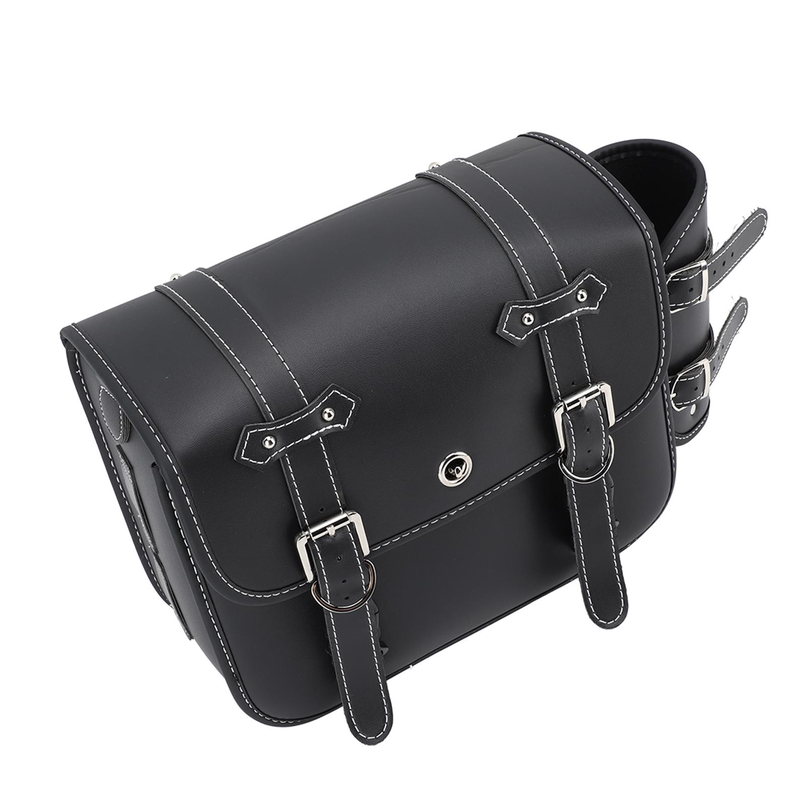 

Сумка для мотоцикла на боковое седло, водонепроницаемая, большой емкости, с усиленной пряжкой, из искусственной кожи, сумка для инструментов, подходит для