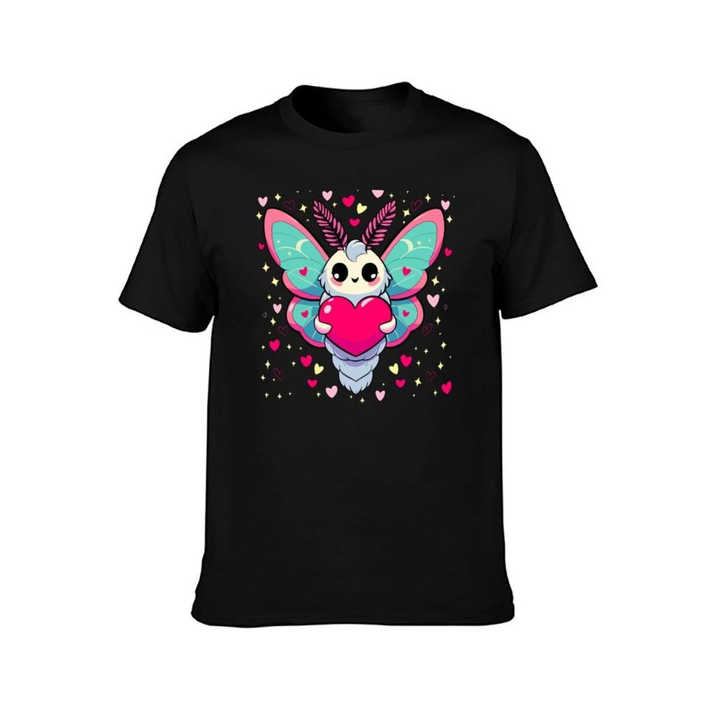 Valentines Day Luna Moth Love Bug TShirt Soft Touch Basic Cotton TShirt