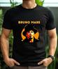 Famous Singer Bruno Mars Classic Poster Print T-shirt, Unisex Casual Streetwear, Spring/ Top
