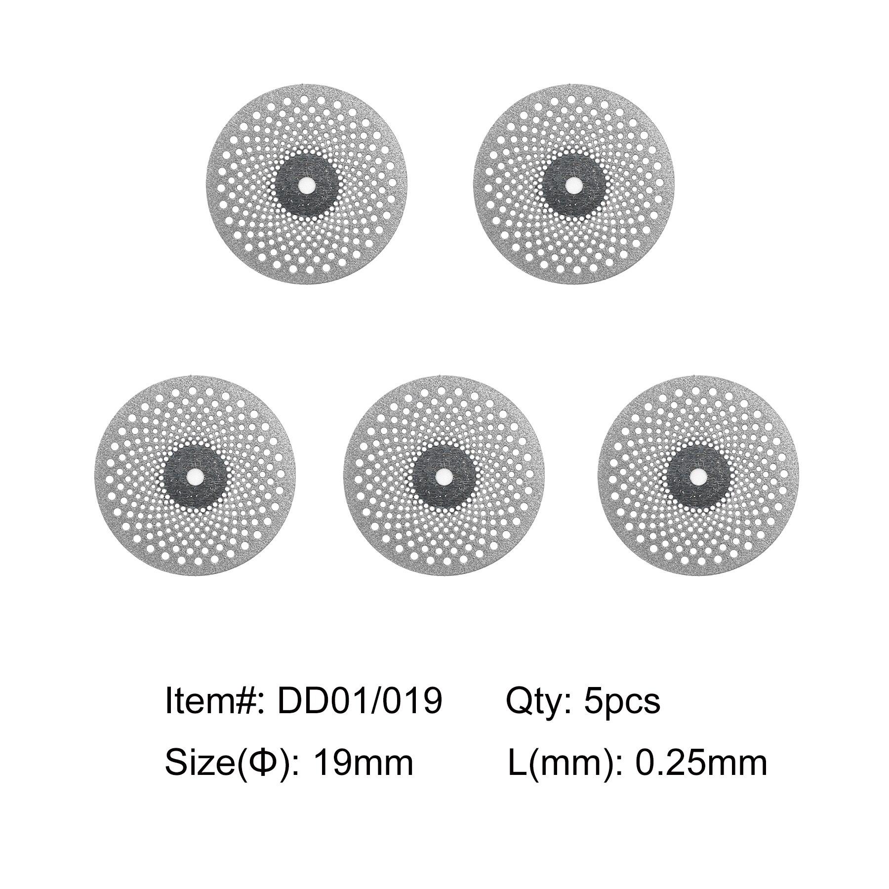 

5 шт. стоматологический алмазный диск с двухсторонней зернистой резкой DD01-019-5pcs