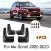 For For KIA Sonet - Car Mud Flaps Set 4 Pieces Front Rear Splash Guards ABS Fender Mudguards Protection