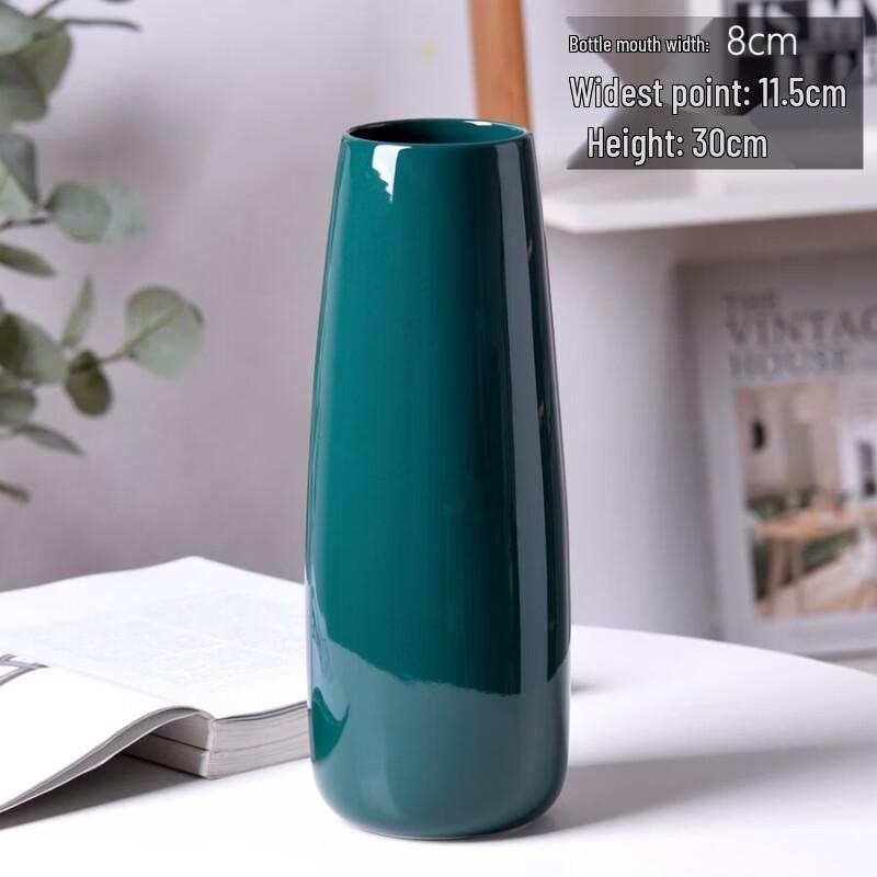 Набор керамических ваз Изумрудно-зеленая Капля - 30 см