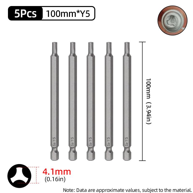 Magnetic Y Shaped Screwdriver Bits Set For Bicycle Repair Tools 1/4Inch Hex Shank Y4 Y5 Y6 Y8 50mm Screw Driver Bit Hand Tool