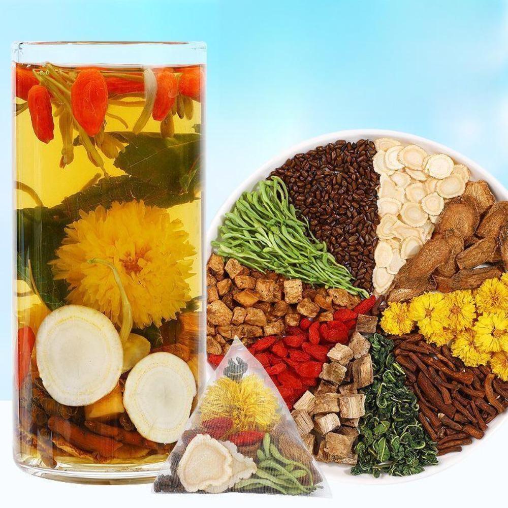 Chrysanthemen-Kassiasamen-Kräutertee mit Ginseng und Goji-Beere