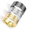 1Pcs Stainless Steel  Ring with Raised and Recessed Patterns. Simple Ring.