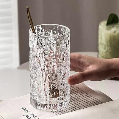 340ml Transparent Cocktail Glass 2pcs Set Simple Style Tree Patterned Wine Glass Restaurant Nordic Style Fruit Juice Milk Cups