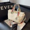 2024 New Korean Fashion Casual Handbag Women Street Trend Canvas Tote Bag