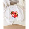 European sizes Kids' Crewneck Sweatshirt | Strawberry Floral Sparkle Pattern, , Sportswear and Casual Wear, Soft and Comfortable, Clothing, Teenagers
