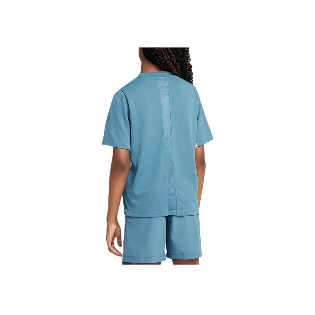 Nike Dri-Fit Breathable Comfortable Soft Sweat-Absorbing Short Sleeve T-Shirt Kids Tops Smoky-Blue Glacier-Blue HJ3743-006