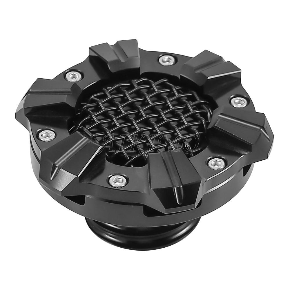 Motorcycle Mesh Style Low-Profile Vented Fuel Tank Gas Cap with Right-Hand ThreadsTanks For Harley-Davidson Sportsters 1982-2020