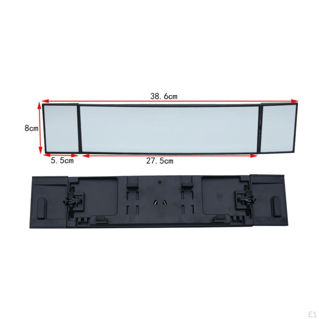 Three-Panel Vehicle Mirror Easy Installation Accessory for Driving