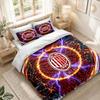 Bedding Set 1 Duvet Cover 2 Pillowcases AC Milan Print Bedroom Home Decoration