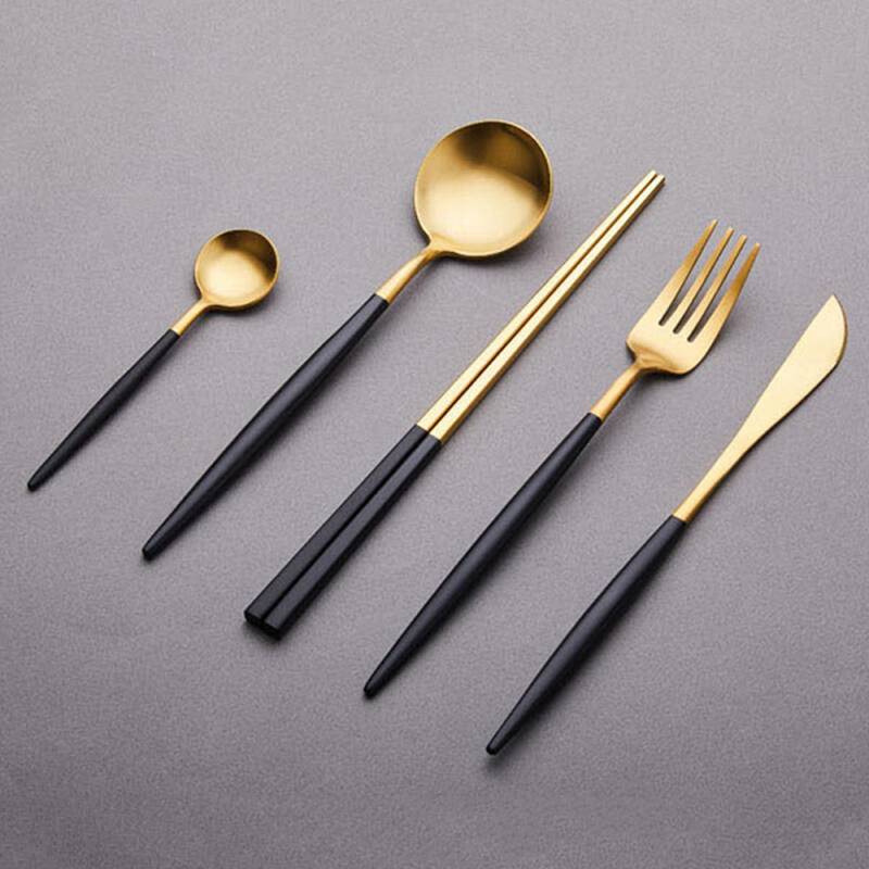 Orista Cutlery Modern Black Teaspoon Tableware