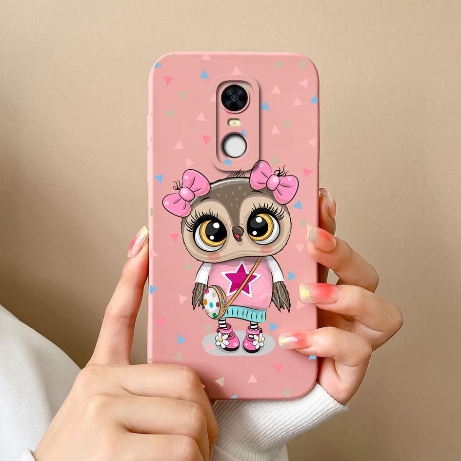 For Redmi Note 7S 9S 10S 7 8 9 10 9T 10T K80 Pro Max Plus Phone Casing Lovely Kitten Owl Pattern Square Liquid Silicone Protection Case For Redmi Capa