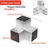 Stainless Steel Four-Way Tee Connector for Square Tubes - Weld-Free Fastener