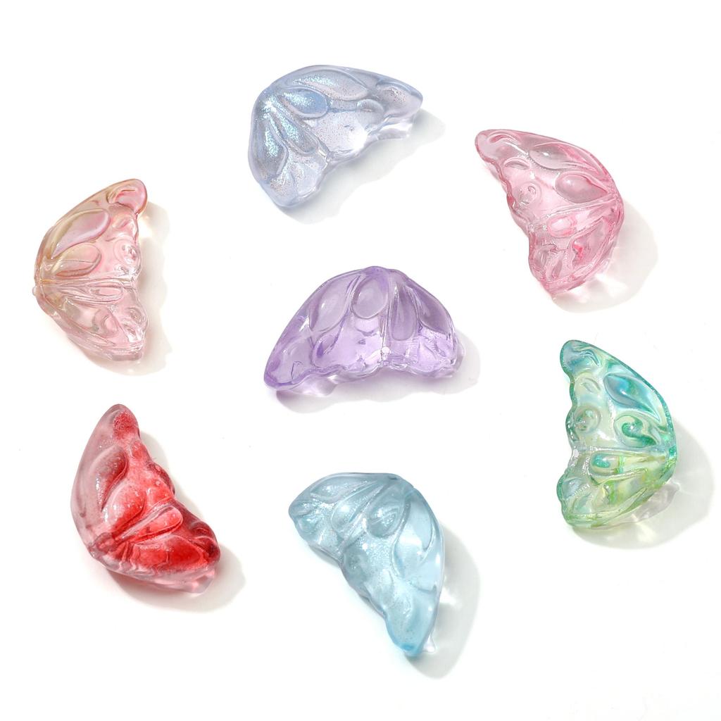 10Pcs Glass Single Wing Beads for Jewelry Making DIY Bracelet Necklace
