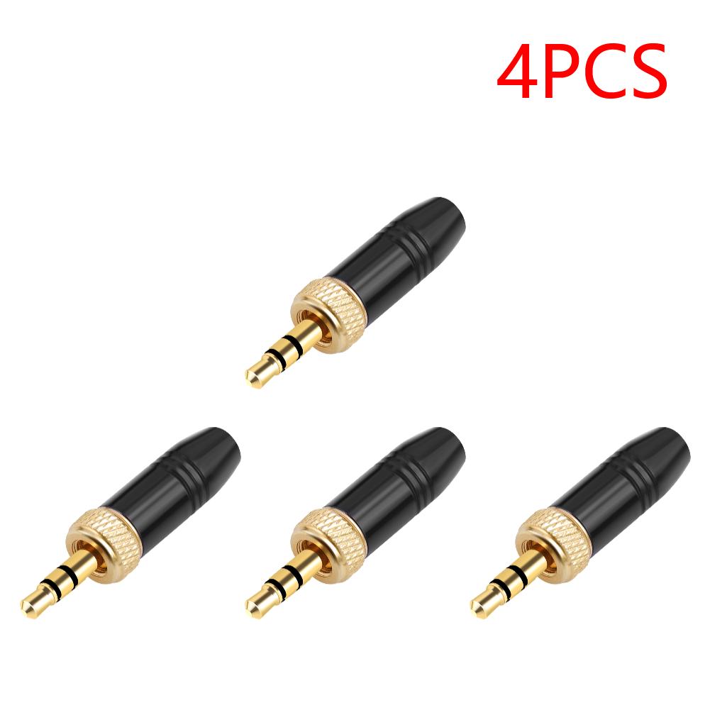 3.5mm Plugs with M6 Internal Thread Headphone Audio Plug Stereo Headphone Jack Male Plug for Lavalier Wireless Microphone