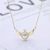 Angel's Wing Beating Heart Necklace – Light Luxury Women's Collarbone Pendant