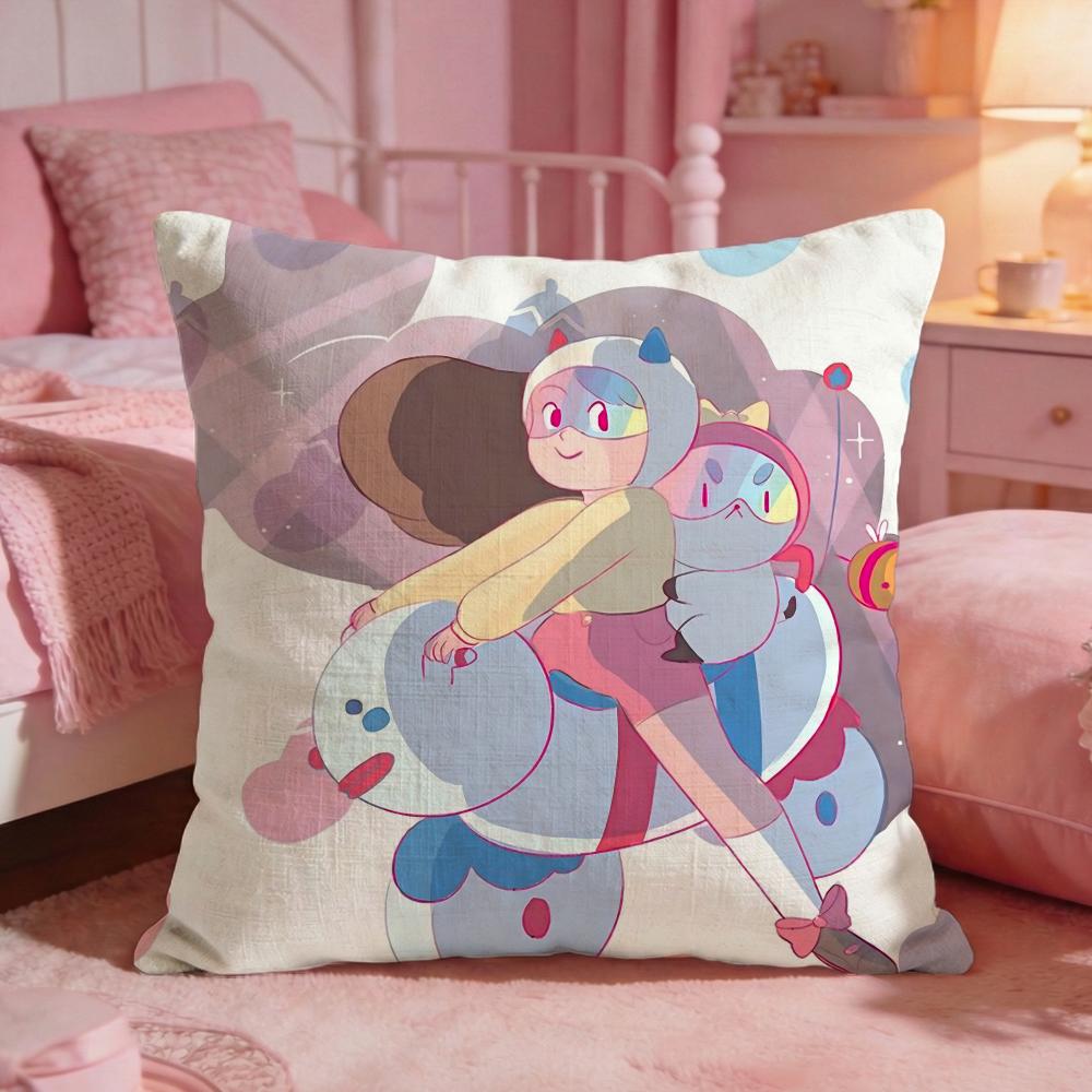 

Cartoon BBee And Puppycats Cushion Cover Premium Comfort Reversible Pillow Cove Two in One Design for Any Room Car Interior 30X30cm