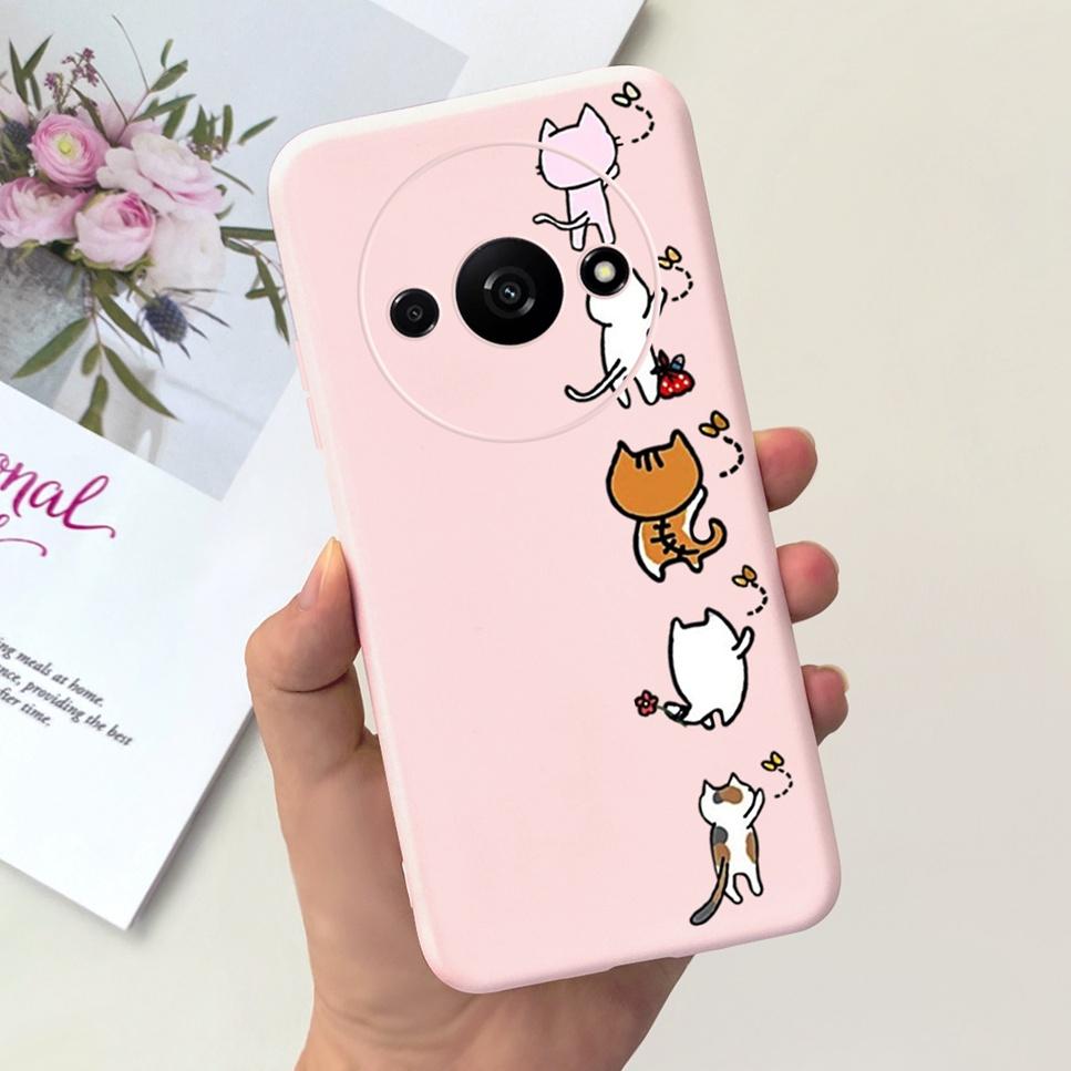 Fashion Design For Xiaomi Redmi A3 4G Case  Butterfly Cute Cat Soft Silicone Back Cover For Redmi A3 A 3 6.71" Bumper Phone Case