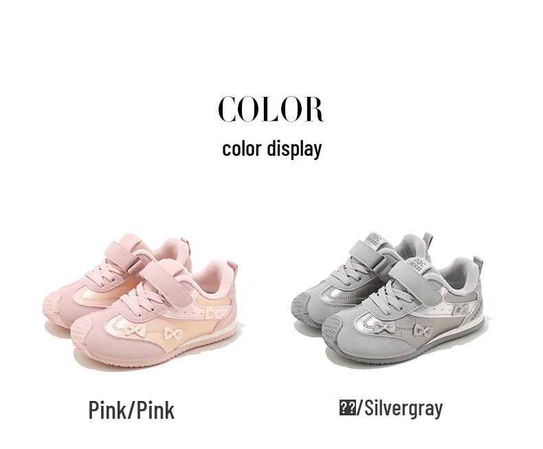 ABC Kids 2025 Winter Girls' Fleece-Lined Warm Sports Training Shoes