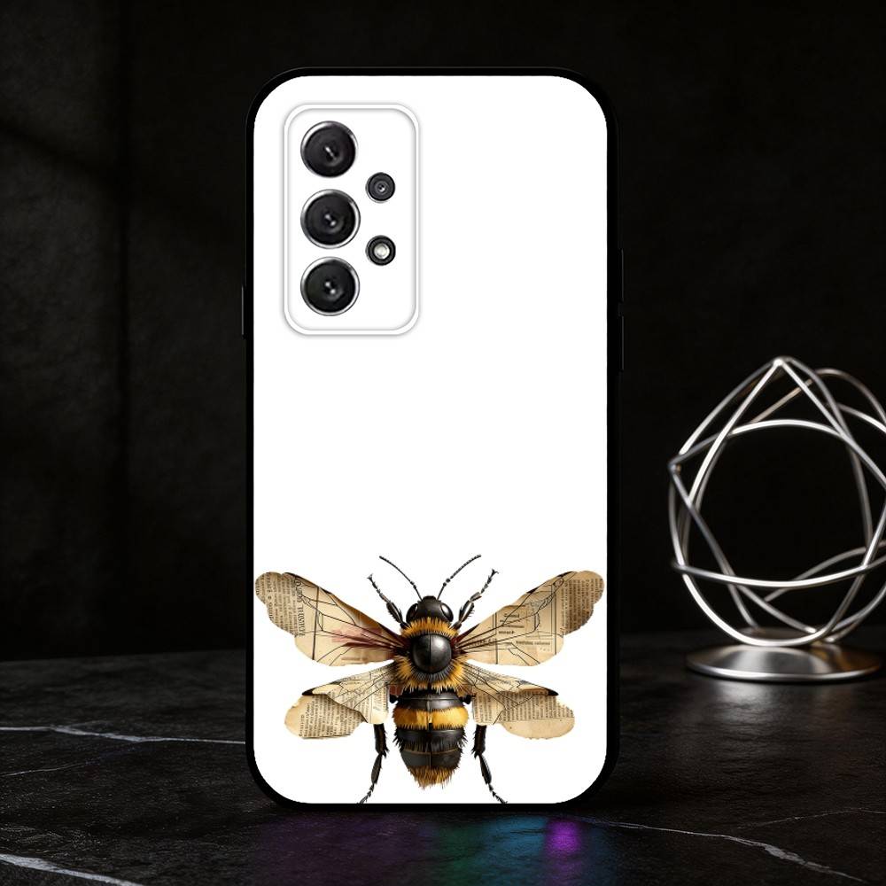 

N-Newspaper art flower phone Case For Samsung S25,24,21,22,23,30,Ultra,20,Plus,Fe,Lite,Note Soft Black Cover Samsung S24