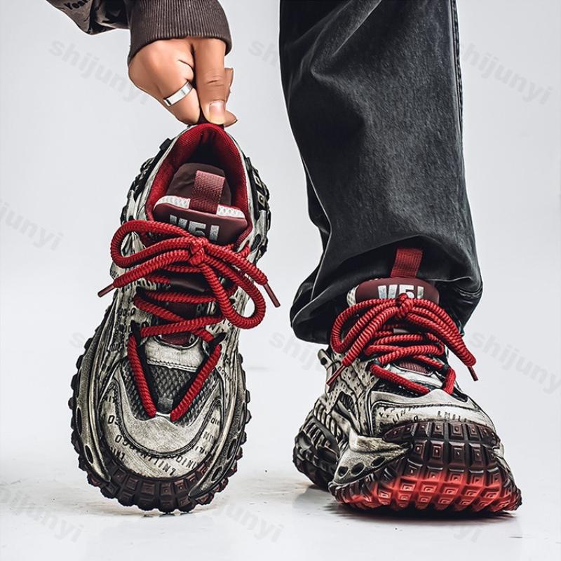 Fashion Men's Shoes 2025 Spring New Style Thick Sole Height Increasing Casual Mesh Breathable Fashion Trend Comfortable Chunky sneakers