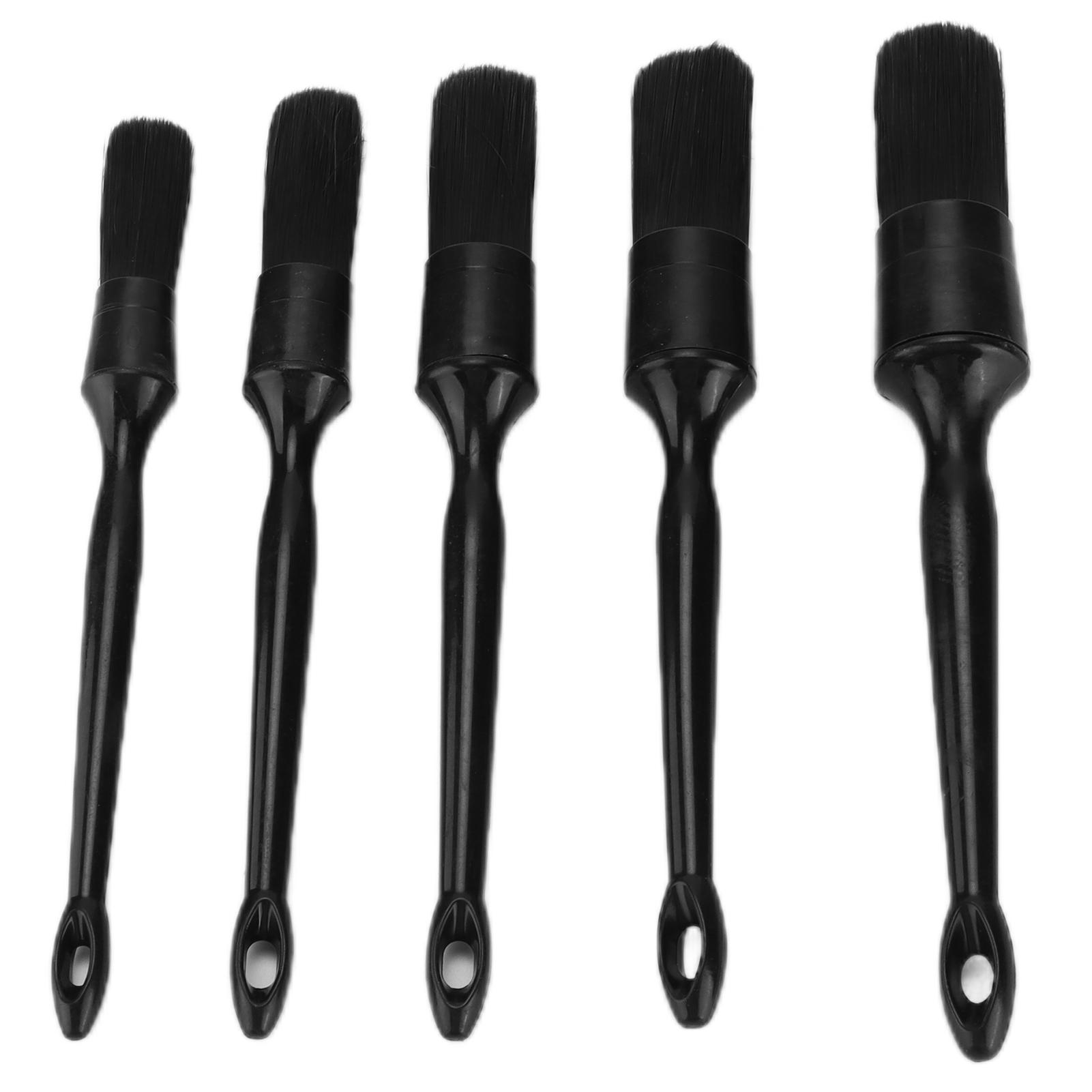 

5 шт. Набор щеток для чистки автомобиля, черный, чистый, грива, микрофибра, микрофиламентный инструмент для обслуживания